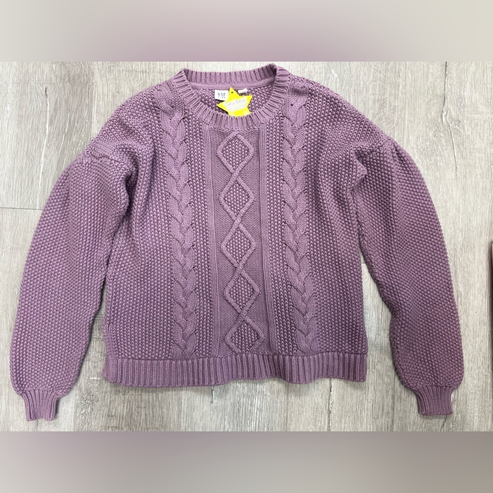 Gap Preteen size 10 Cable Knit Sweater - Mauve